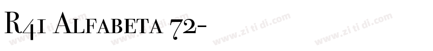 R41 Alfabeta 72字体转换